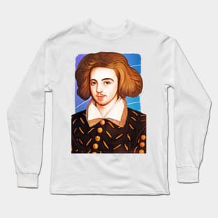 English Playwright Christopher Marlowe illustration Long Sleeve T-Shirt